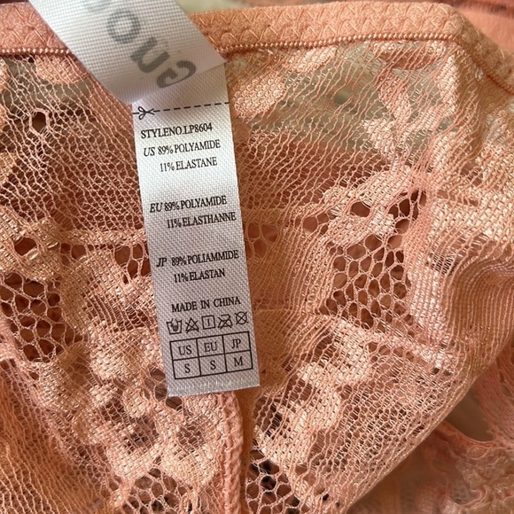 Guoeappa Women's Sexy Soft Lace Lingerie Floral Underwire Sheer pink size Small - Picture 11 of 12